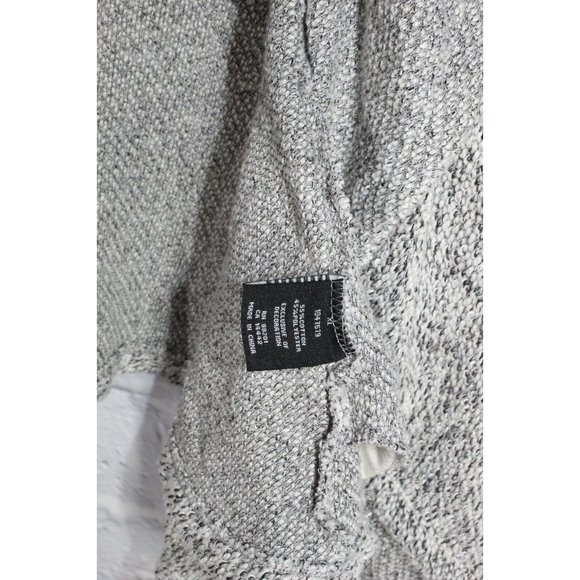 BNCI Blanc Noir White Gray Open Front Shawl Collar Cardigan Sweater XL - Picture 4 of 8